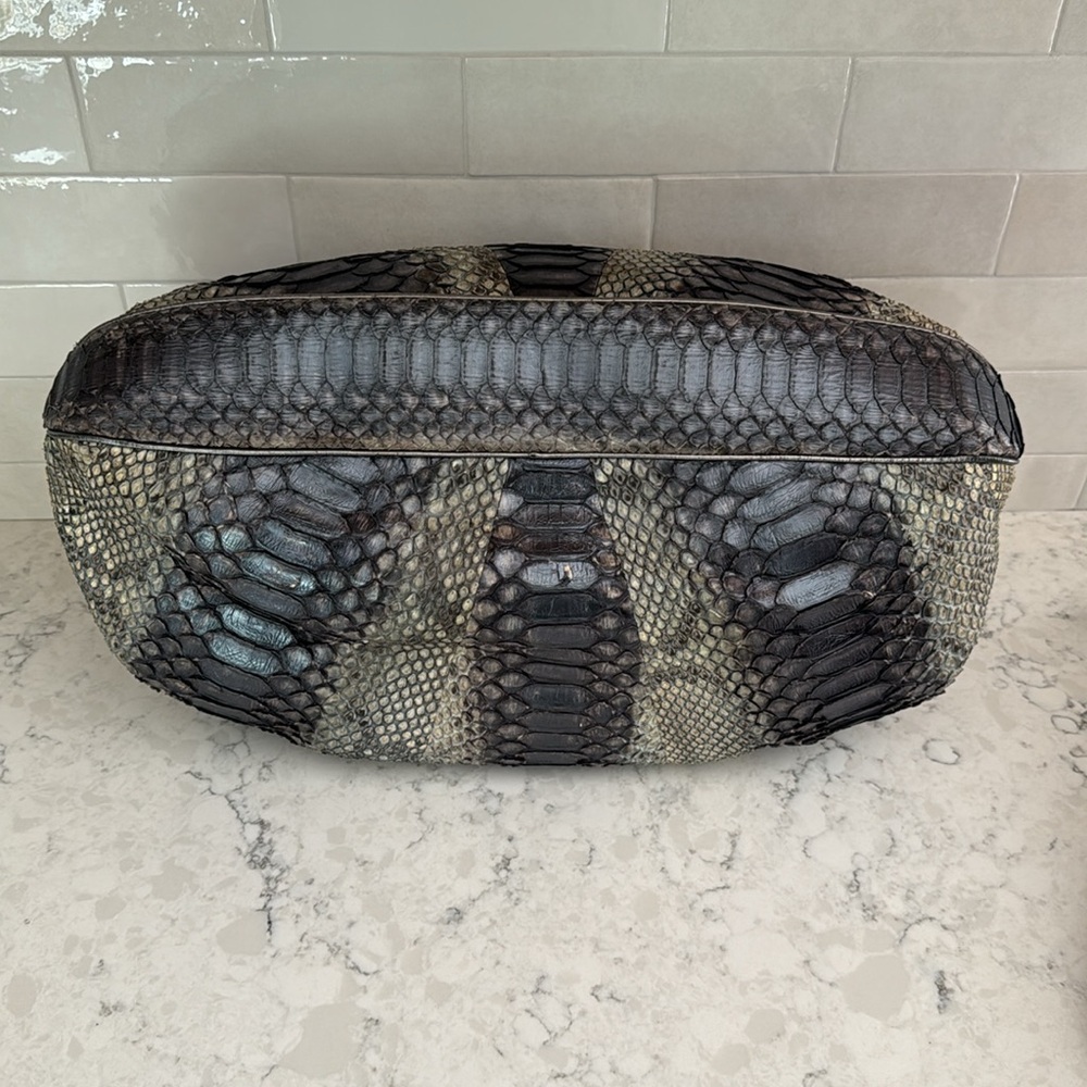 Albert Chloe Authentic Metallic Python Bag - image 6